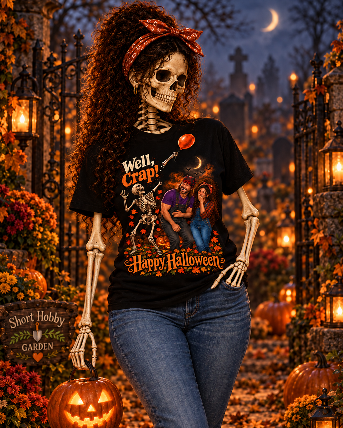 "Well Crap" Skeleton Halloween T-Shirt